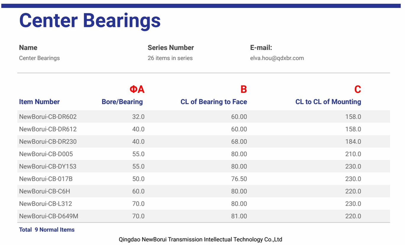 Center Bearing